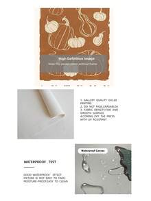 1pc Frameless Rustic Farmhouse Pumpkin Fall Harvest Thanksgiving Wall Art Print, Cozy Dorm Bedroom Party Decor, Back To School Funky Posters - Multi-color - View 10