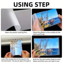 100pcs Transparent Plastic Laminating Pouches, 3 Sizes Available (3 Inch, 5 Inch, 6 Inch), Suitable For Cards, Business Cards, Office Documents, Photo Protection, Compatible With All Laminators - A - View 3