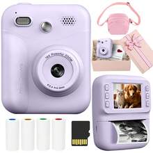 Kids Digital Camera With Instant Photo Printing - 8X Optical Zoom, 1080P HD Video, Built-In Flash, 4 Rolls Of Color Photo Paper (Red/Blue/Orange/Green), Portable And Easy To Use, Best Gift For Holidays And Special Occasions (Christmas, Birthday, New Year) - Multicolor - View 32