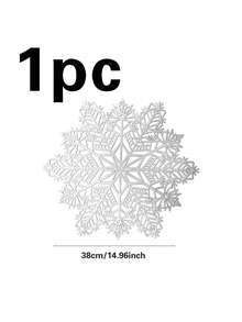 1/4/6/10件組聖誕雪花系列餐墊，聖誕雪花桌飾墊，適用於聖誕派對餐桌墊，彩色雪花餐墊 - 彩色 - 查看 9
