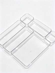 28pcs/23pcs/20pcs/14pcs/9pcs/7pcs/4pcs/3pcs/1pc Desktop And Drawer Divider Storage Boxes, Suitable For Storing Cosmetics, Hair Accessories, Office Supplies, Kitchen Items, Etc. Provides Various Sizes And Combinations, Free Assembly Available. Durable And Reliable. - Multicolor - View 1