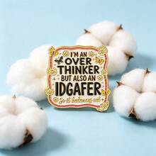 1pc Funny Quote Brooch & Badge, Cool Decoration For Backpacks And Handbags, Ideal Gift For Friends, - Multicolor - View 4