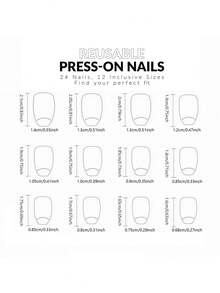 5 Pcs/Set Sweet Style Milky White Gradient Nail Tips, Long Stiletto Short Almond Short Oval Square Toenail Multiple Styles Available - Multicolor - View 3