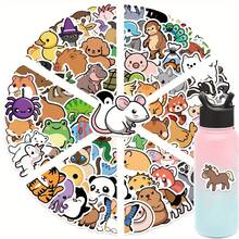 somoving 100pcs Animal Stickers Pig, Bird, Capybara Aesthetic Decals, Suitable For Laptop, Skateboard, Luggage Decoration - Multicolor - View 3