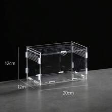Terrarium Akrilik Anti Bocor dengan Transparansi Tinggi, Cocok untuk Ular dan Kadal - Mudah Dibersihkan, Desain Bernapas, Nyaman untuk Perawatan dan Pengamatan Hewan Peliharaan, Bentuk Persegi Panjang - Clear - View 2