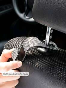 2pcs Car Seat Hooks Shiny Crystal Headrest Hooks, Car Rear Seat Hooks Back Row Hooks For Wallet Handbag Clothing Grocery Bag, Shiny Rhinestone Car Rear Seat Headrest Hook & Car Wallet Holder - A - View 7