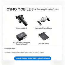 dji OM8 (Osmo Mobile 8) Stabilizer Smartphone dengan Fitur Ikuti Cerdas 360° dan Stabilisasi Gambar, Tongkat Selfie Portabel yang Dapat Dilipat, Gimbal Genggam untuk Live Streaming dan Vlogging - View 8