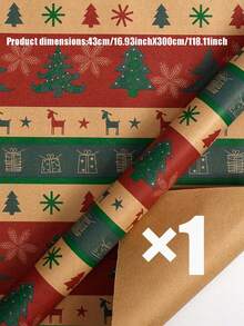 Christmas Gift Wrapping Paper, Christmas Tree Pattern Design, Suitable For Christmas Decoration, Christmas Party Gift Wrapping, Holiday Souvenirs, Birthday Party And Wedding Gift Wrapping. Perfect Christmas Gift Wrapping Paper - One Size Fits All - View 16