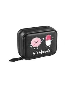 Pill Storage Box Set, Featuring A Cartoon Smiling Face Pill Pattern, 7-Day Large Capacity Pill Organizer With 2 Compartments Per Day, 14 Colorful Compartments, Reusable Travel Medicine Storage Bag, Suitable For Small Daily Items, Ideal For Health-Conscious And On-The-Go Users, Essential Medical Accessory - Multicolor - View 11