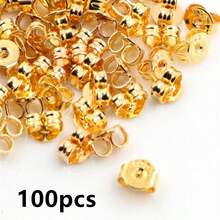 100pcs Copper Metal Earring Back Plug Stoppers DIY Earrings Jewelry Making Accessories Findings - Earring Back Stoppers - View 13