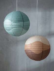 1pc Chinese Paper Lantern For Hanging, Brown And Green Round Paper Lantern, 16 Inch, Suitable For Wedding Party Decoration, Christmas, Halloween And Other Holiday Decorations Colorful Hanging Lantern - A - View 8