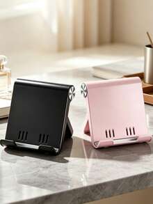 Portable Foldable ABS Desktop Phone Stand | Travel Essential: Lightweight Mini Smartphone And Tablet Holder | Easy-To-Store Travel Accessory - Multicolor - View 4