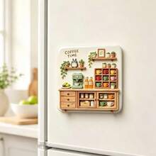 Little Flower House & Baking Room Fridge Magnet, 3D Embossed Personalized Cute Creative Gift Decoration Magnetic Souvenir, These Exquisite Fridge Magnets Are Perfect Creative Gifts For Decorating Kitchen, Whiteboard, Storage Cabinet, Refrigerator And Home Decor - Style a - View 4