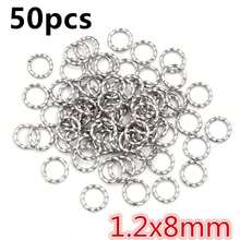 50pcs Stainless Steel 1/1.2mm Thick 6-14mm Twist Open Jump Rings For DIY Jewelry Making Findings For Earrings Necklace - Steel - View 9