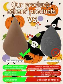 2/4/8/12pcs Premium Irregular Dual-Ended Makeup Sponges Set, Soft Cosmetic Blenders For Foundation Concealer Powder, Beginner-Friendly Alcohol-Free, Hydrophilic PU Material, Flawless Application Beauty Tools For Face, Halloween - Multicolor - View 11