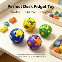 3D Stress Relief Ball, Grey Part Rotates When Pressed, Very Relaxing, Suitable For Daily Life, Study, Work Stress Relief, Perfect For Gifts - Multicolor - View 3