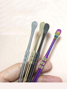 1pc Stainless Steel Double-Ended Pipe Spoon Handle Tobacco Filling & Cleaning Scraper Pipe Tamper Tool Accessory - Various - View 9