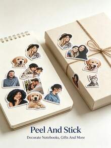 Customized Personalized Photo Stickers, Personalized Sticker Labels, Suitable For Home Souvenirs, Photo Decorations, Cute Souvenirs, Personalized Customized Photo Stickers, Adding Different Colors To Life - Multicolor - View 6