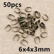 50pcs Small Pendant Clips Pinch Bail Clasps Buckle Charm Necklace Hook Connector For DIY Jewelry Making Cameo Tray - U Shape - View 7