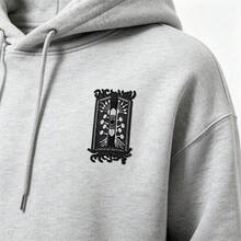 1 st gotisk broderilapp med magisk svamp och rulle, svart vit grå, vintage häxkonst, magisk trolldrycksflaska och rulldesign, stryklapp för applikation - A - Visa 7