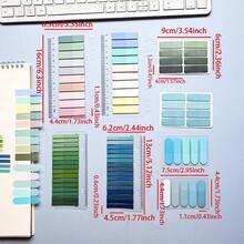 8-Style Combination 1 Set Multi-Shape Index Labels PET Semi-Transparent Colored Sticky Notes Multi-Color Series Marker Tabs Student Textbook Record Tabs Reading Book Memo Stickers School Supplies Back To School Supplies Ultra-Thin Index Tabs - one-size - View 10
