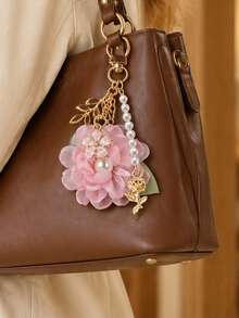 New Floral-Themed Bag Charms, Keychains, Metal Lanyards, Cute Stone Pendants, Keychain Chains, Phone Charms, Holiday Gifts, Keychains, Lanyards, Keychains, Keychain Accessories - Multicolor - View 4