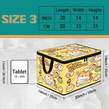 Multi-Size, Multi-Pattern Optional Food Cat Grooming Supplies Leopard Print Valentine's Day Heart & Text Foldable Storage Box, Zippered Handheld Storage Bin, Upgraded Fabric Large Capacity Organizer Box, Suitable For Wardrobe, Dormitory, Under Bed Storage, Organizing Clothes, Bedding, Toys, Miscellaneous Items, Home Moving Organization Storage Box - Multi-color - View 12
