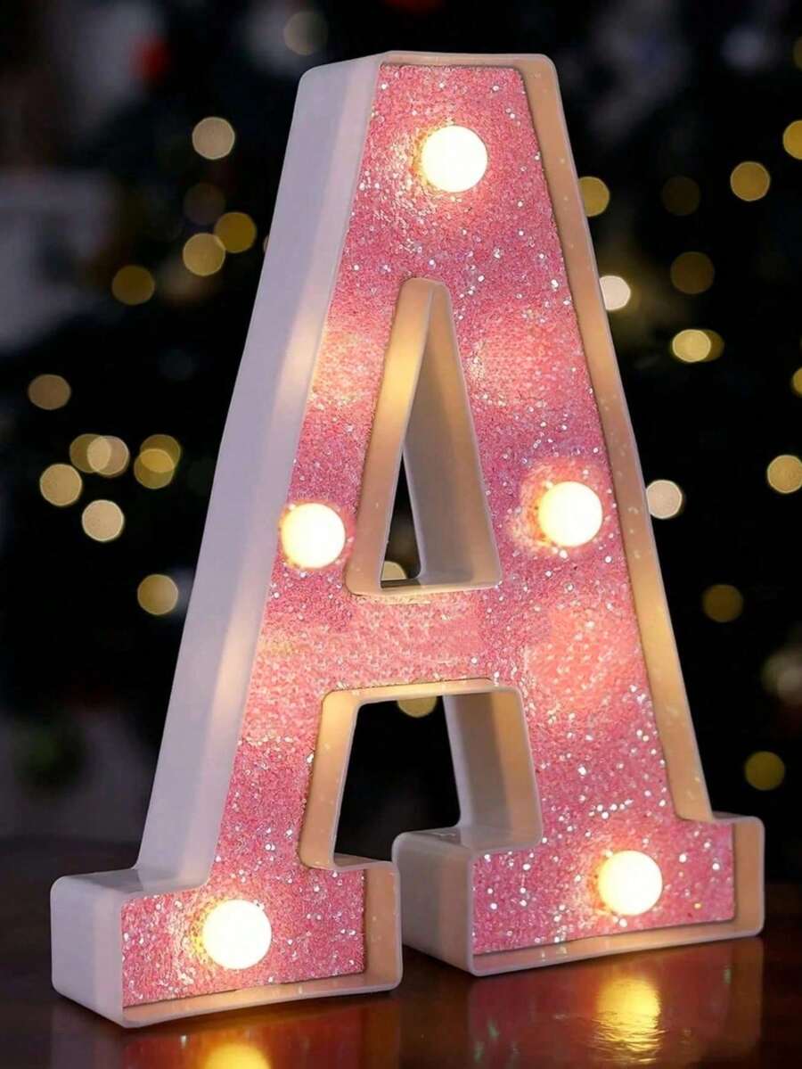 Decorative Letters & Numbers - Pink Letter Lights - View 1