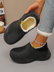 Minimalist Women's Indoor Slippers Spring Autumn Anti-Slip Soft Sole Ultra-Light Comfortable Bedroom Slippers - Black - View 2