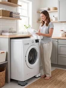 4pcs Washing Machine Heightening Pads, Shockproof And Silent Feet Pads, Rubber Material, Free Silent And Anti-Slip Pads, Universal Furniture Feet Pads, Suitable For Washing Machines, Refrigerators, And Furniture, Washing Machine Stand - Multi-color - View 4