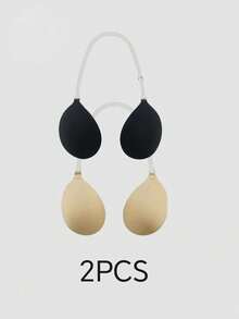 1/2pcs Invisible Adhesive Bra With Detachable Halter Strap, Sticky Bra Suitable For Women Wearing Backless Dresses At Parties, Evening Events, Graduation Ceremonies, Dates, Music Festivals And Other Occasions, All Year Round. - Multicolor - View 26