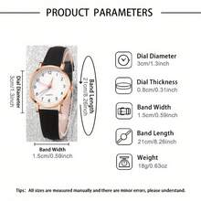 Minimalist Women's Quartz Watch, Elegant & Personalized Suitable For Students, Digital Dial Watch With Comfortable PU Strap, Perfect For Wedding Gift, Bridesmaid Gift, Mother's Day Gift, And Daily Wear, Packaging Box Not Included - Multicolor - View 7