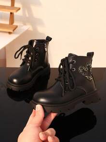 Children's Boots New Style Single Lining Non-Slip Casual - Black - View 4