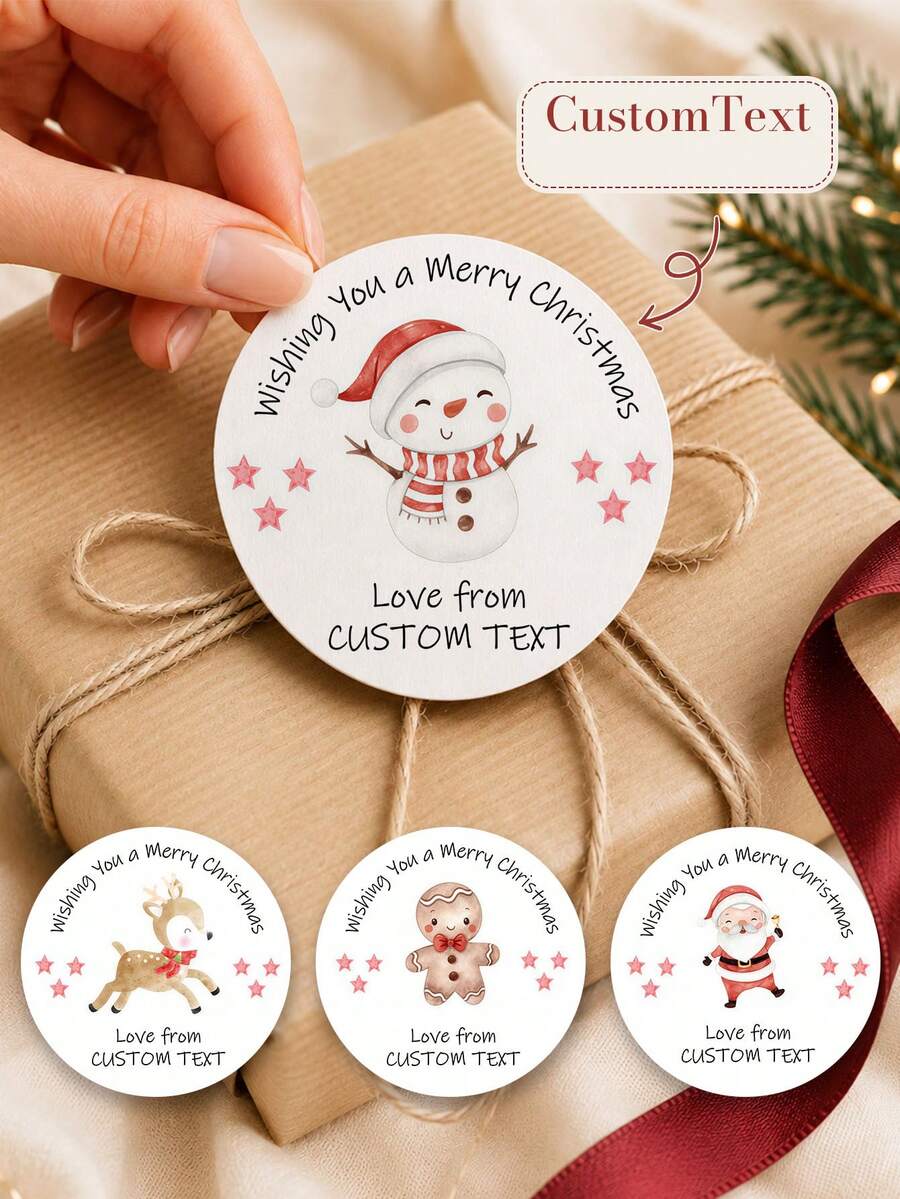 1/30/90/160pcs Customizable Pattern Round Stickers, Multi-Specification Customizable Graphic & Text Waterproof Oil-Resistant PVC Round Stickers, Suitable For Photo Album Decoration, Gift Envelope Sealing, Luggage Identification, Christmas Commemorative Gift Boxes, Ideal Gifts For Girlfriend, Boyfriend, Colleagues, Family, Best Friends, Suitable For Gatherings, Parties, Bachelor Parties, Various Events - Multicolor 2 - View 1