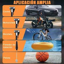 Deerking Mini Inflador Portátil 150 PSI Inalámbrico con Pantalla LCD, Compresor de Aire Recargable con Luz LED y Apagado Automático para Auto Moto Bicicleta Balones y Viajes - Cableado - Ver 7