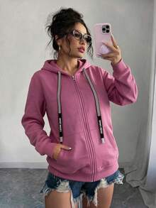 Plus Size Sweatshirts & Hoodies - Pink - View 3