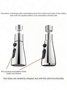 1PC Universal Kitchen Faucet Extension Hose Sink Sprayer Attachment Set With 360 Swivel Aerator Anti Splash Water Saving Design One Click Stop Faucet Extender For Home Bathroom Decor Holiday Gift Christmas Summer Winter Housewarming Wedding Party ﻿ - Silver - View 7