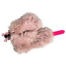 New Pink Fuzzy Belt Skull Buckle Punk Style Fashion Y2K Hot Girl Decorative Leather Waist Belt - Multicolor - View 3
