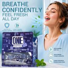 Portable Mouthwash Tablets 20pcs - Deep Cleaning Cool Mint, 24-Hour Fresh Breath Travel Essential (6 Flavors Set) - Mint - View 2