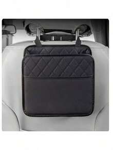 1pc Black Car Seat Back Storage Organizer Bag, Multi-Function Car Interior Storage Pouch - A - View 12