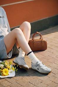 Giày thể thao nữ Kappa phong cách retro, quai dán, casual, nhẹ, cổ thấp, kiểu đi làm và tập luyện - Xanh băng giá - Xem 2