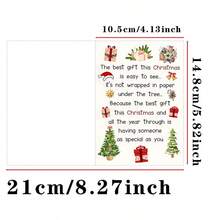 1PC-Christmas Greeting Card With Envelope, Filled With Affectionate Poems, Perfect As Christmas Holiday Gift For Family And Friends, Suitable For Birthday, Christmas, Party Decoration Gift - A - View 2