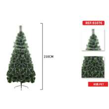 Snow Flocked Pine Needle Christmas Tree With Stand Holiday Xmas Tree For Home Party Decor 90cm-210cm - Green - View 14