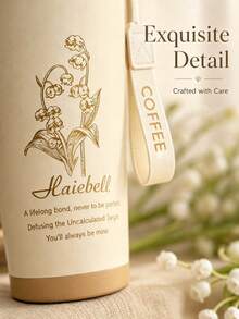 500ml Lily Flower Pattern Travel Mug/Coffee Cup, Stainless Steel Material, Vacuum Insulated, Suitable For Water, Iced Tea, Coffee, Milkshake And Other Beverages, Leak-Proof Design, Exquisite Gift, Free Gift Box - Multicolor - View 8