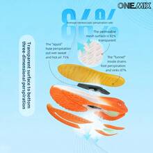 ONEMIX Fashion Sports Casual Running Shoes, Comfortable Shock Absorption, Low-Top Thick Sole, Anti-Slip, Wear-Resistant - Sunny Orange - View 10
