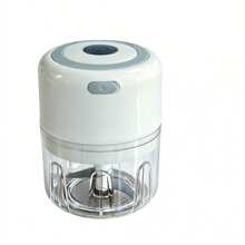 Electric Mini Garlic Grinder, USB Rechargeable, 600mAh, 23W, Stainless Steel 3-Blade, Suitable For Garlic/Chili/Onion/Meat/Nuts, Kitchen/Camping Essential - Green - View 11