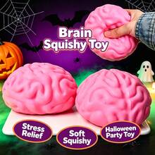1pc Brain Squeeze Toy, Soft Squishy Toy, ORB Easy Sqweezy Jumbo Brainy, Realistic Brain Squeeze, Prank Prop, Bulk Squishy Toys, Boo Basket Stuffers, Toys, Crunchy Squishy One Dollar, Fidget Toy, Fidget, Squishy>Butter, Squishies 1 Dollar, Squishies>Crunch - Multicolor - View 2