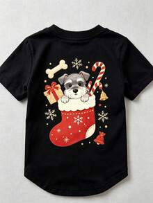 1pc Christmas Print Pet Tank Vest, Breathable Anti‑Shedding Lightweight Comfortable Pet Clothes For Small Dogs & Cats - Multicolor - View 9