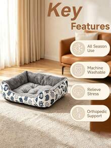 Pet Bed Mat, Four‑Season Universal Pet Cushion For Dogs & Cats, Soft Washable Pet Sleeping Pad, Pet Supplies For Small Medium Large Pets - Multicolor - View 4