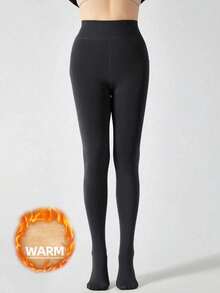 1 Pair 80/200G Tight Black Tights, For Women, Minimalist Solid Color, Pantyhose - Multicolor - View 8